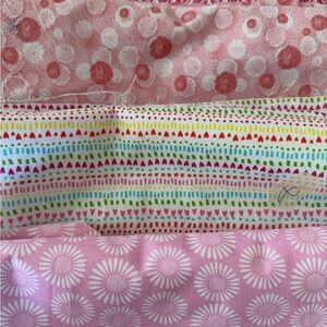 Colorful pinks Patterned Fabric 1/2 yd of each fabric